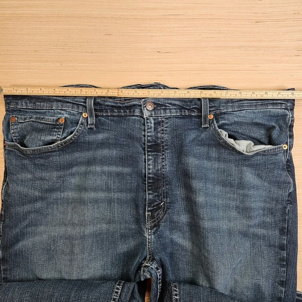 Levis 559 Relaxed Straight Jeans Men 42x32 Measure 44x32 Blue Denim Stretch READ